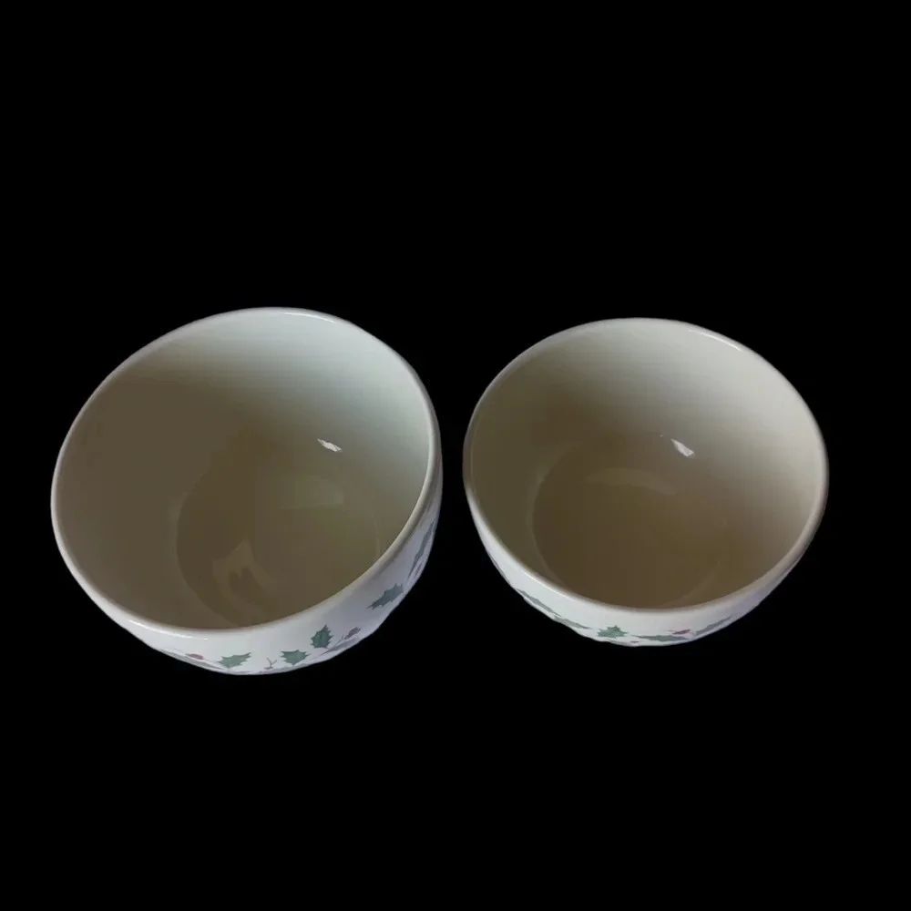 Lenox holiday bowls christmas pattern set of 2